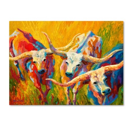 Trademark Fine Art Marion Rose 'Dance of the Longhorns' Canvas Art, 14x19 ALI7715-C1419GG